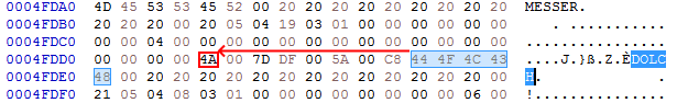 Screenshot showing item flags offset calculation